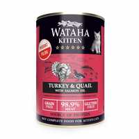 Conserva Wataha HUNT Kitten, 98.9% Carne, Cu Prepelita Si Curcan, 400g