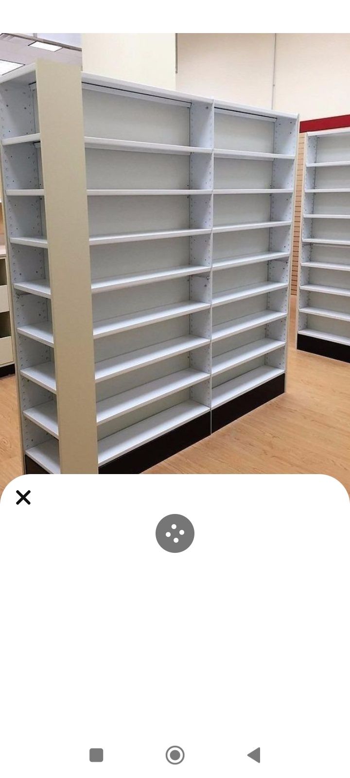 Mebel shkaf kupe dokonlar uchun polkalar