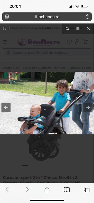 Carucior Chicco Stroll in 2 ,pentru 2 copii de varste diferite