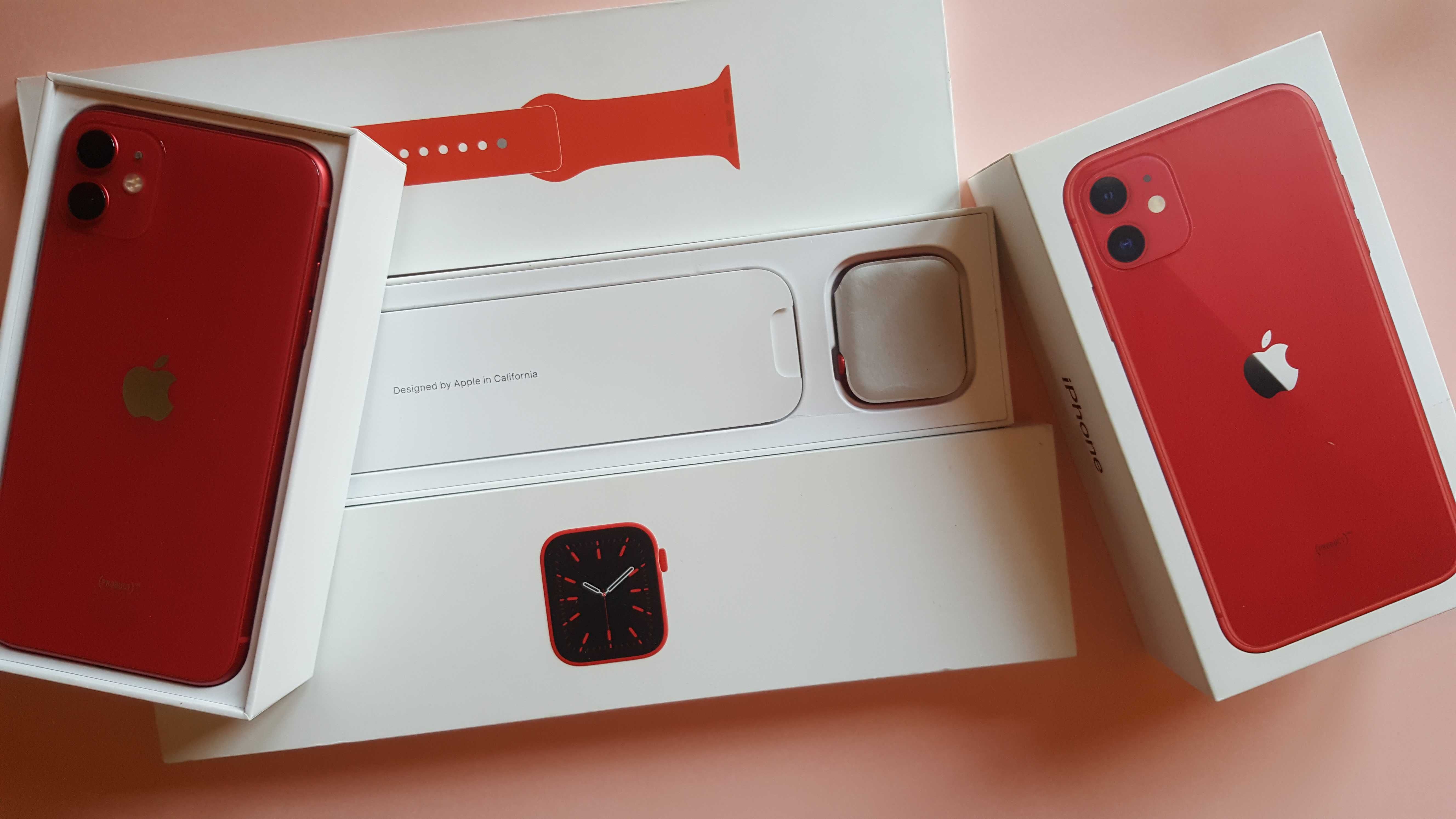 Iphone 11 & Apple watch 6 44mm GPS+Cellular RED