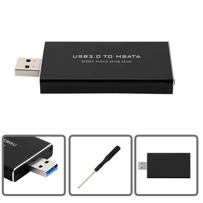 Adaptor SSD mSATA la USB 3.0 rack extern carcasa gen stick USB metalic