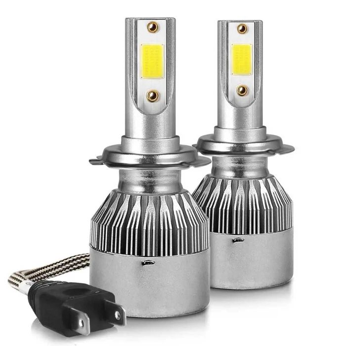 Set 2 LED-Uri Auto C6,H7, H1 Lumeni, 6500K,, 12-24V, COB
