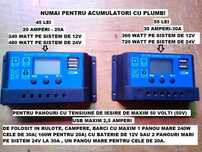 Controller 20/30A incarcare baterii plumb instalatii  rulote, corturi