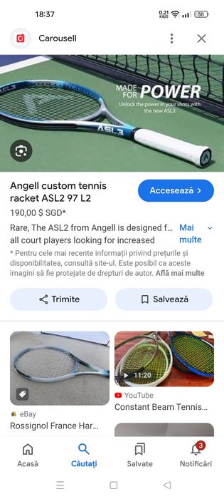 Racheta tenis Angell asl 2!