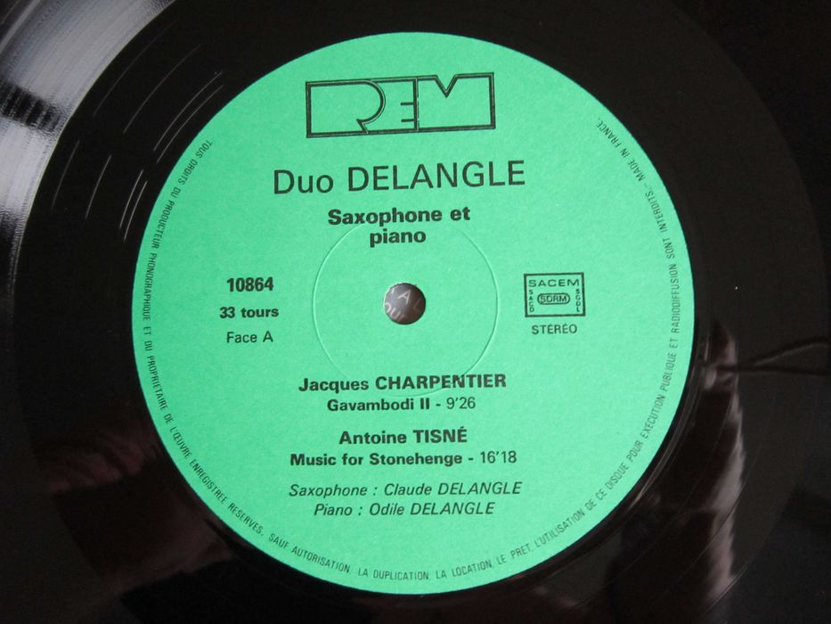vinil rar Duo Delange Saxophone&Piano Marius Constant