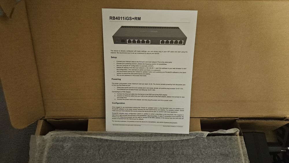 Mikrotik RB4011iGS+RM