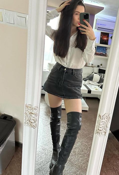 Чизми ботуши от естествена кожа 37 номер