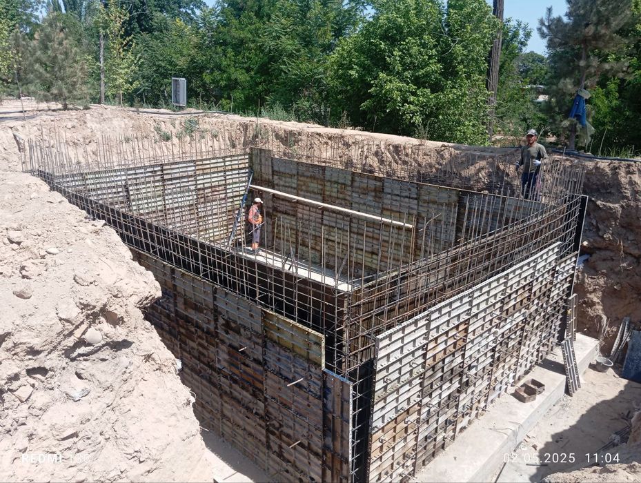Апалуфка темирли фундамент ригил калона стена