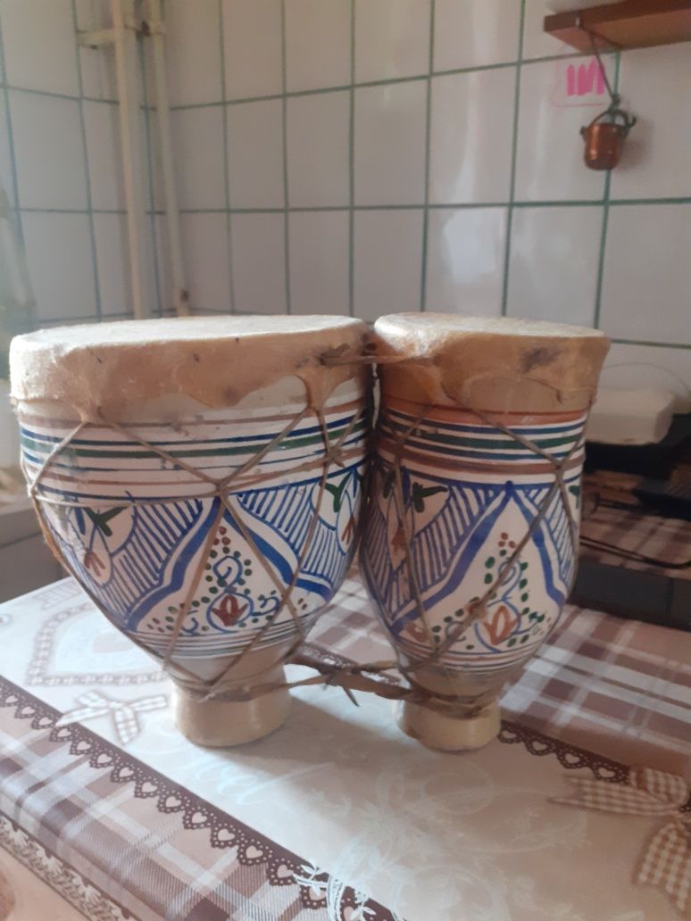 Tarabana Originală din Africa din Piele.