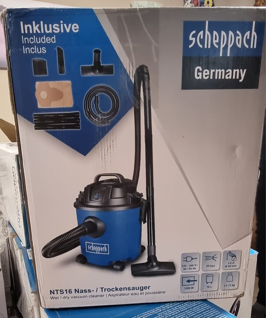 Прахосмукачка Scheppach 1200w с транспортен дефект