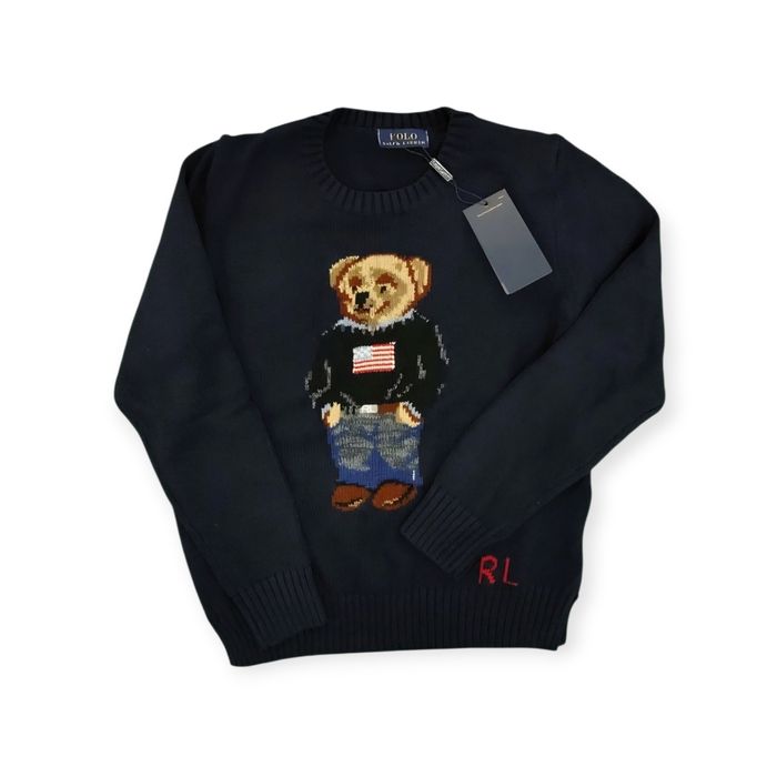 Pulover Ralph Lauren cu Ursuleț!! Dark Blue!!