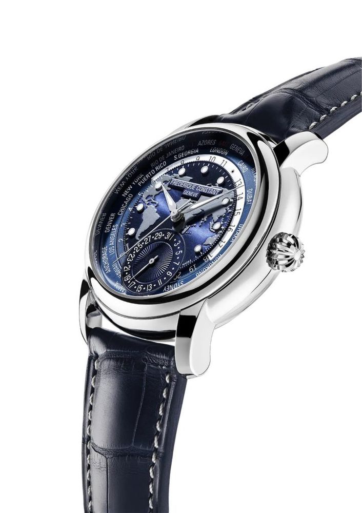 Часовник Frederique Constant MANUFACTURE CLASSIC WORLDTIMER Blue Dial