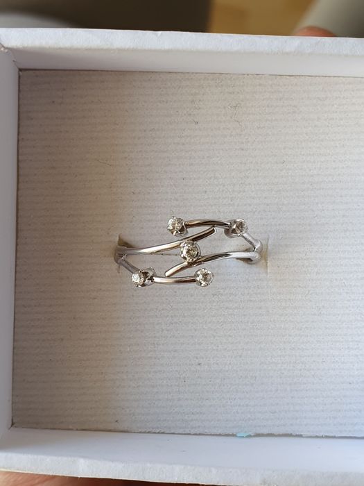 Inel aur alb 18k/ 18mm