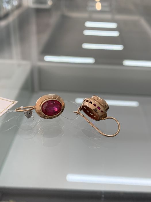 Золото серьги ЖанТаС ломбард г.Астана