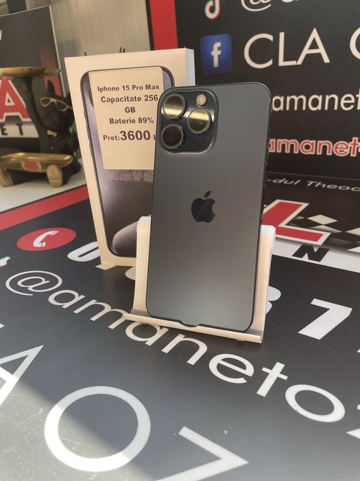 Amanet ozana vinde Iphone 15 PRO MAX CAPACITATEA 256 GB BATERIE 89%