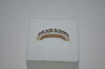 INEL AUR galben si alb 18K + 9 diamante = 0.63ct - Half Eternity -4.2g