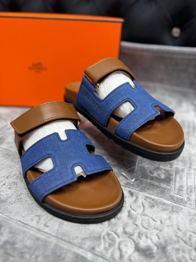 Papuci hermes piele naturala