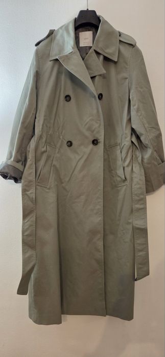 Тренч Mango зелен цвят