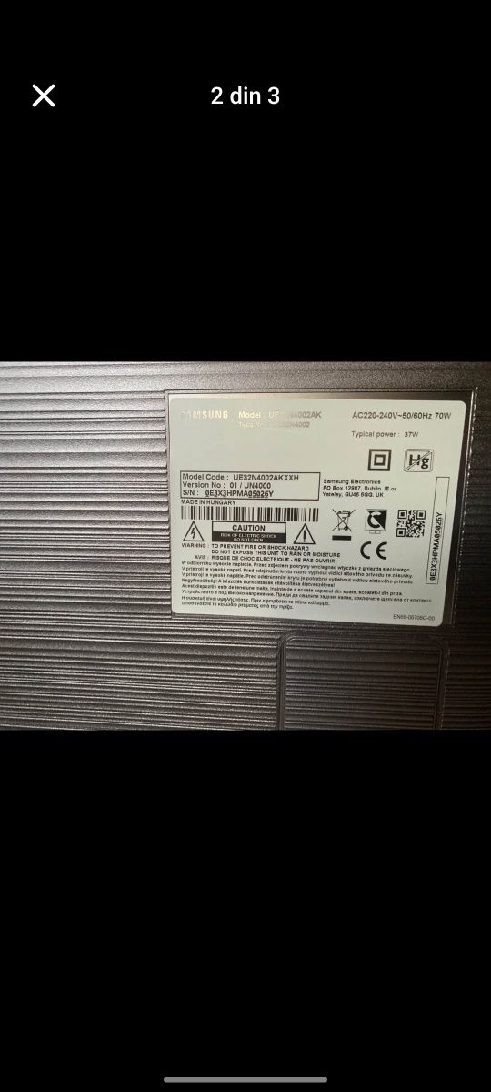 Plasma tv Samsung stare impecabila preț 400 lei in Ploiesti