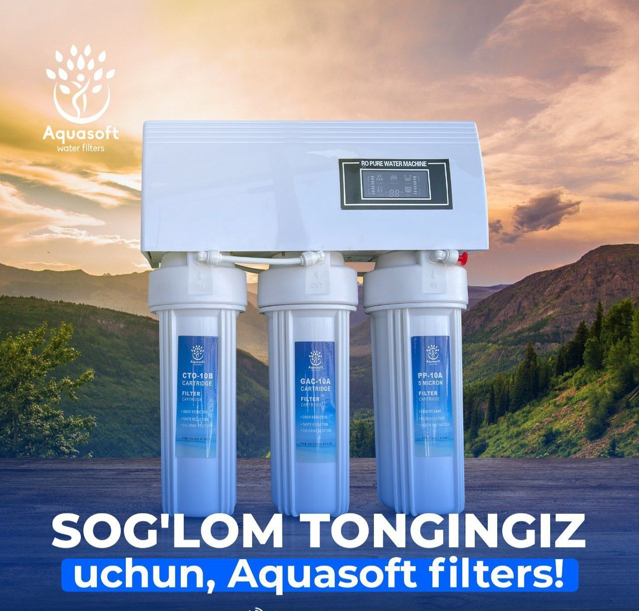 Filtrlar ichimlik suvi uchun xonadon va ofislar uchun