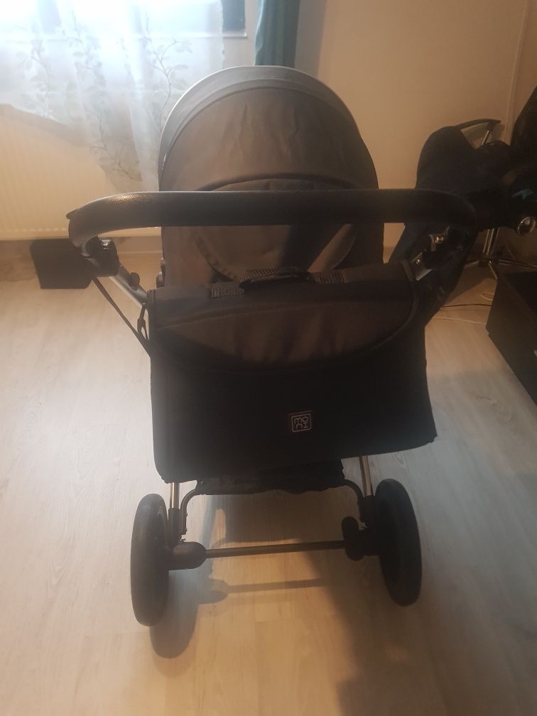 Carucior transformabil 2 in 1 Moni Thira Negru,