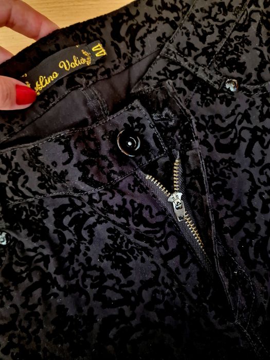 Pantaloni eleganți dama insertii catifea/import Italia