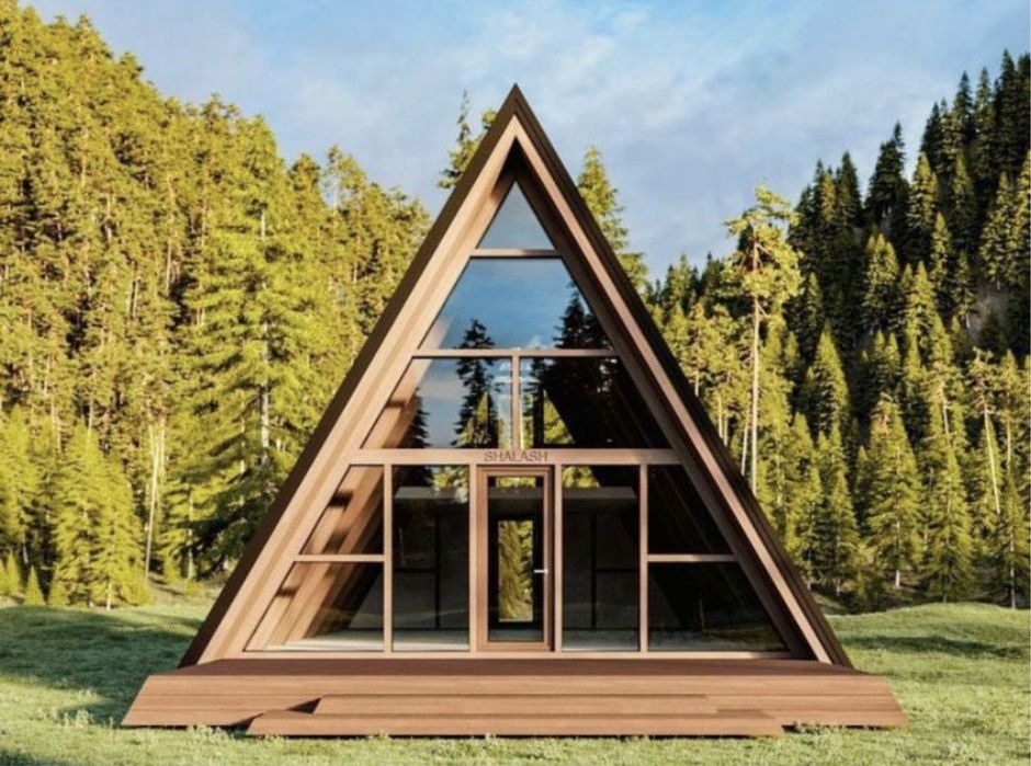 Casa A frame din lemn