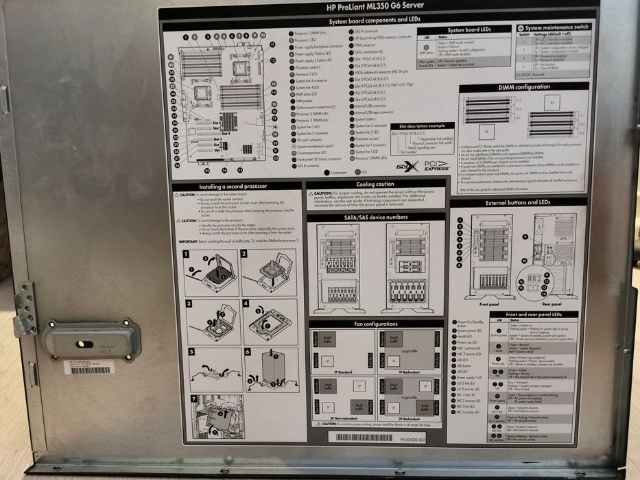 Двупроцесорен сървър HP ProLiant ML350 G6, 3.06GHz, 128GB RAM-6 канала