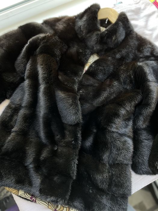 Автоледи норковая шуба Marco Varni черная 44 размер