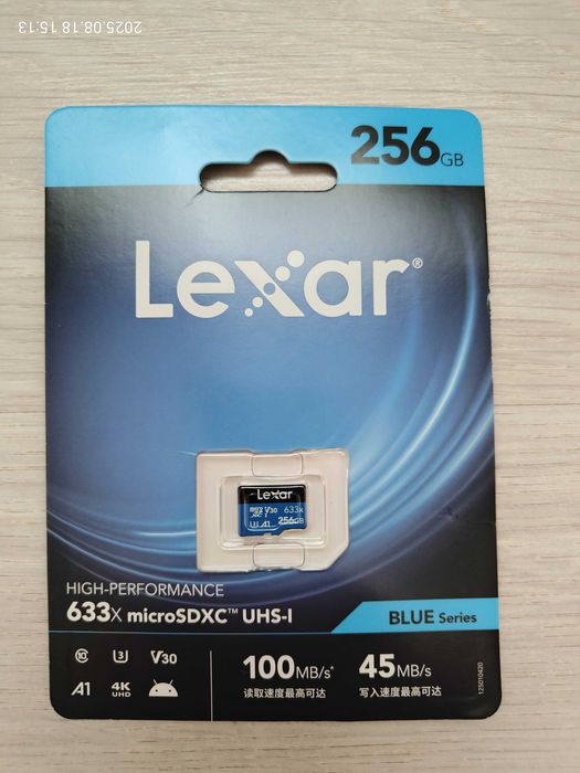 Новая карта памяти MicroSD Lexar на 256GB