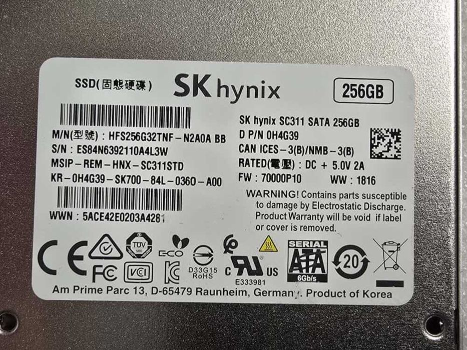 Solid State Drive (SSD) SK Hynix SC311, 256GB SATA 6.0Gb/s - teste