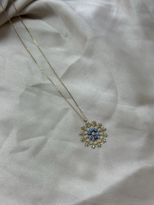 Цепь с кулоном и фианитами