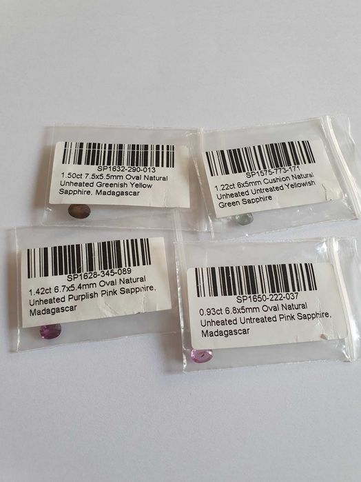 Safir natural netratat diferite culori si marimi