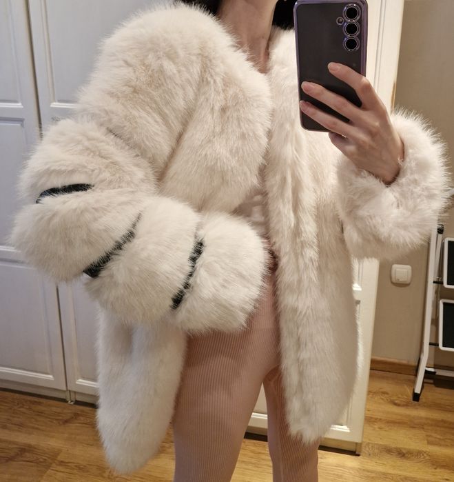 ново дамско палто с косъм