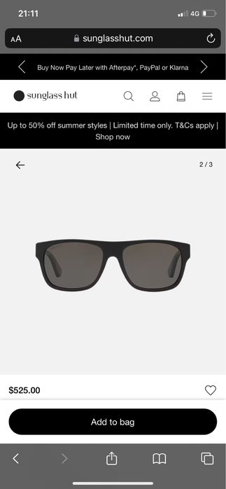 Ochelari originali Gucci, model GG0341S 002 56 made in Italy