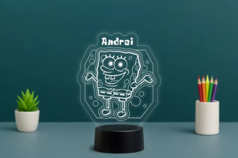 Lampa LED 3D Spongebob – 219 lei – Livrare Gratuită