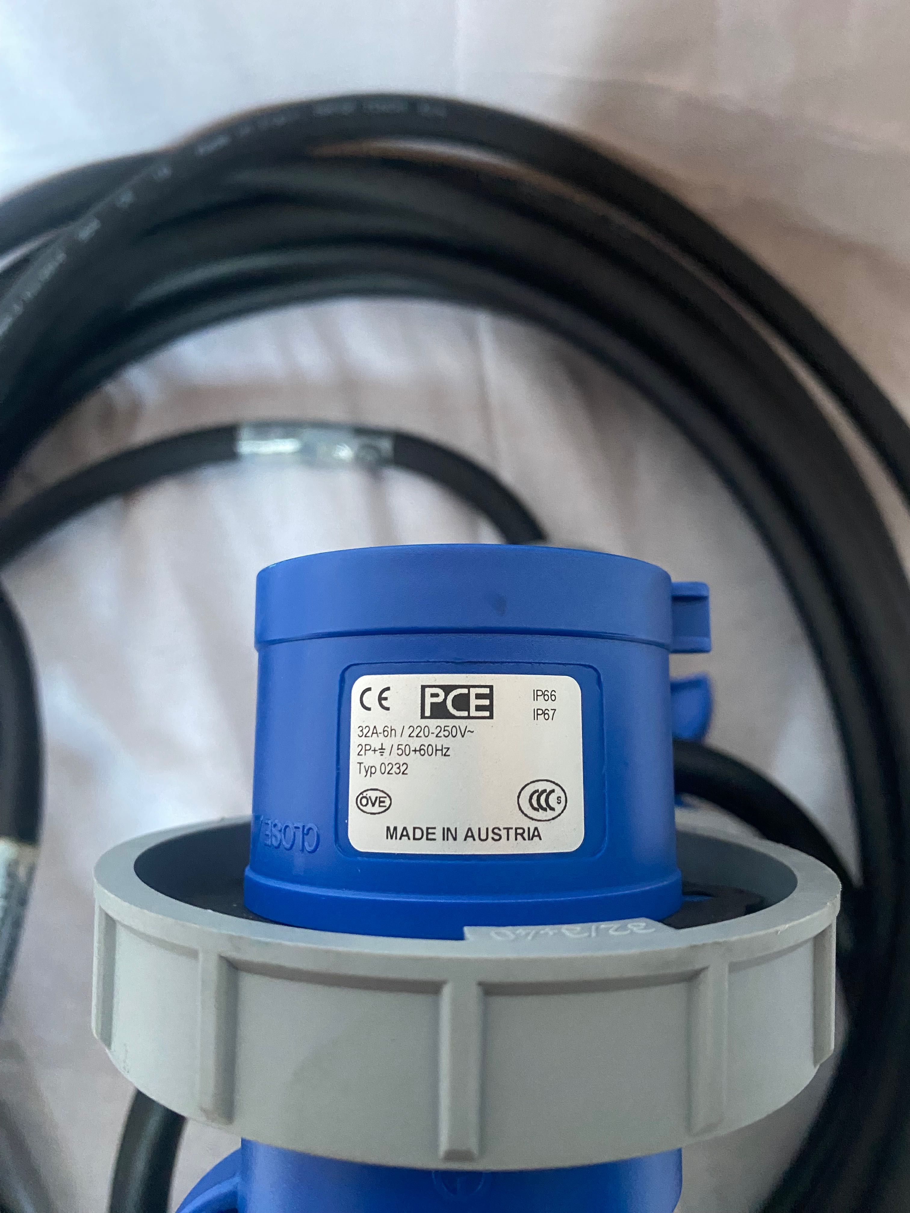 CEE 16A 3600W 3-пинов удължителен кабел.
