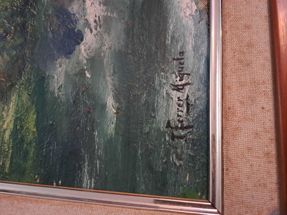 tablou pictura pe pfl 72/52 cm semnat Ferrer Miguel