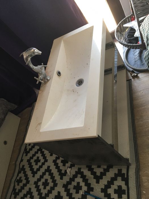 Lavoar cu mobilier cu 2 sertare