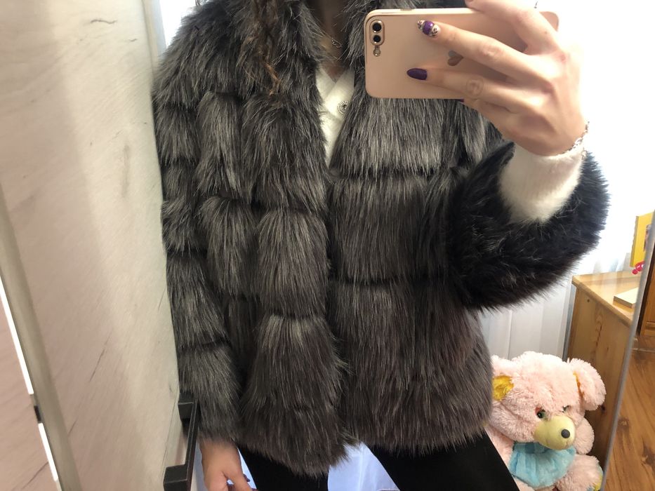 Дамско палто от изкуствен косъм - Missguided