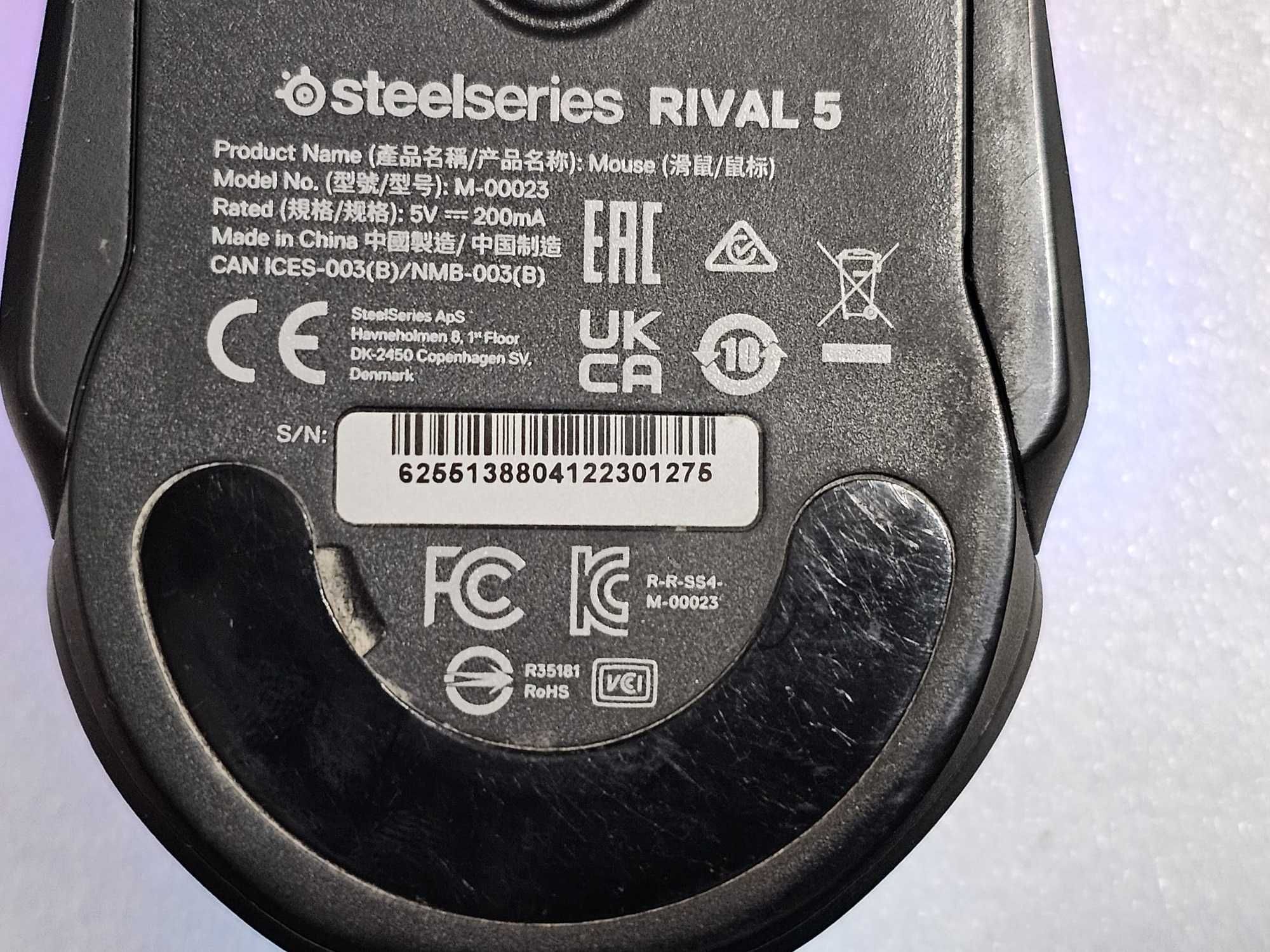 Mouse Gaming SteelSeries Rival 5, RGB, 18000 dpi, Senzor: TrueMove Air