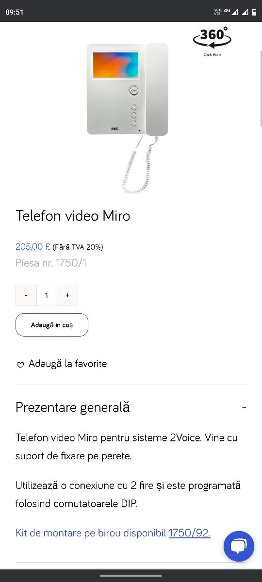 Videointerfon Urmet