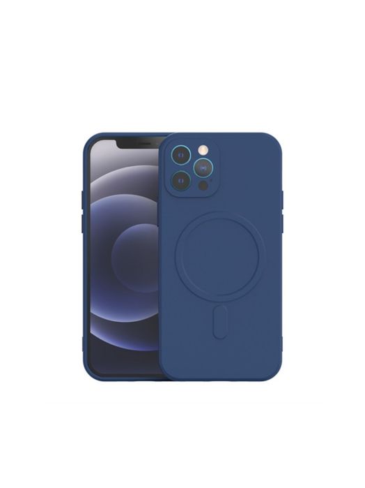 Husa iPhone 14 Pro Max Silicon Magsafe Albastru Navy