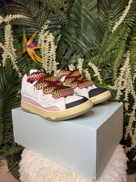 Lanvin Curb Suede White Pink