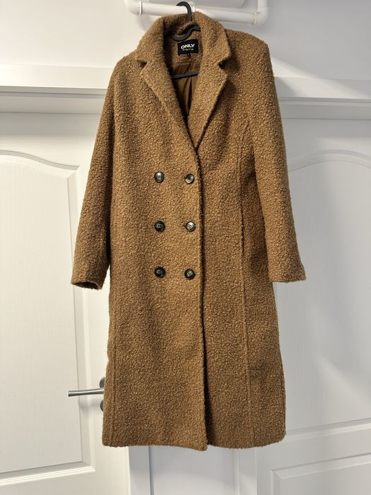 Palton damă ONLY, lung, maro, mărimea M
