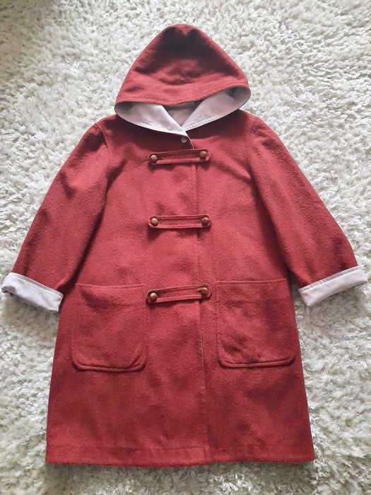 Cardigan cu 2 fete: rosu si roz