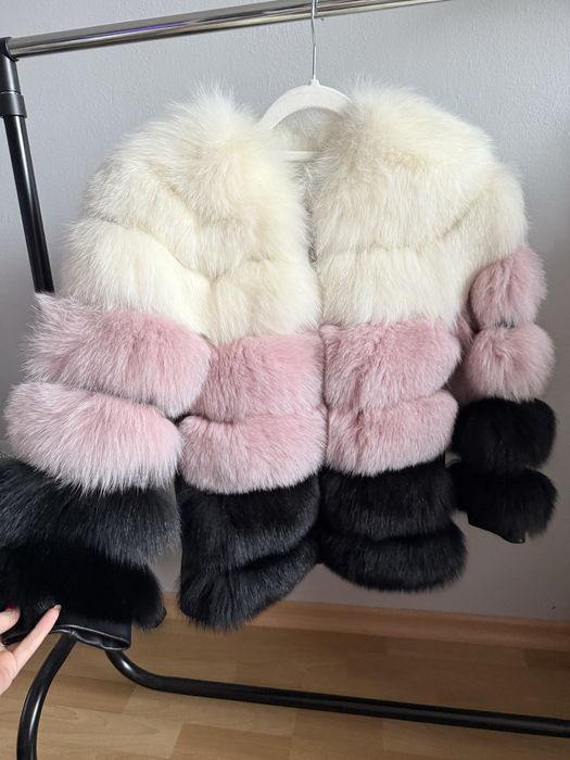 Пухено яке от естествена кожа