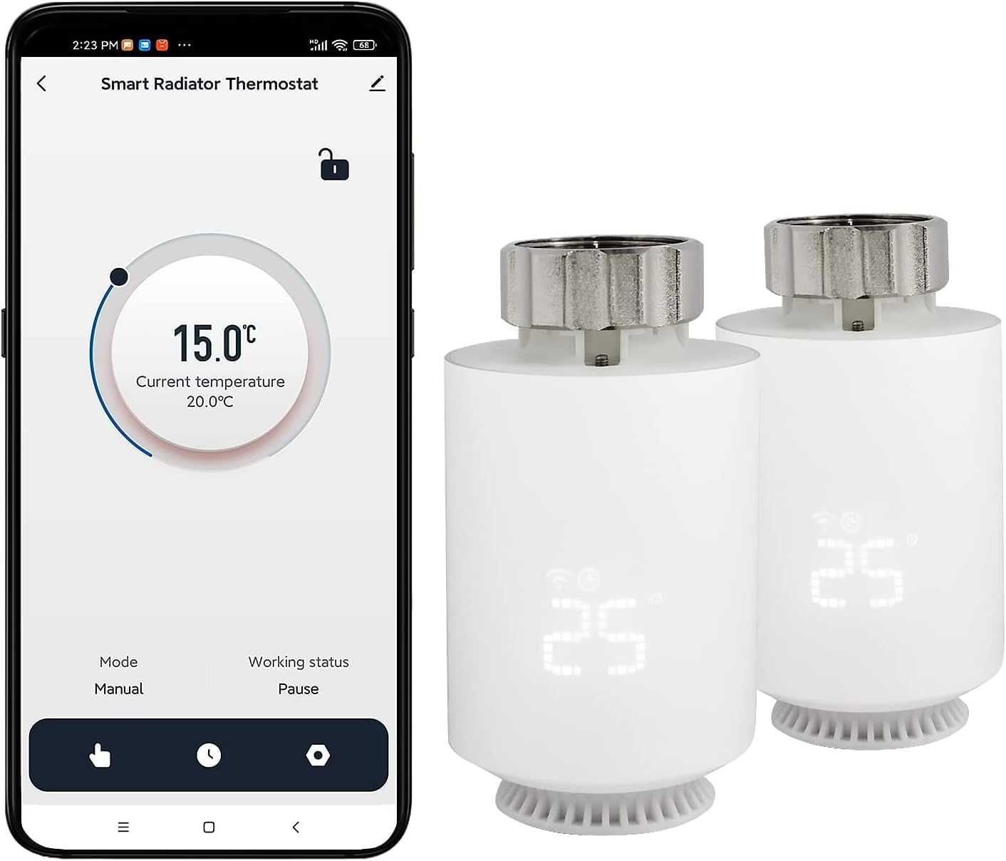 WiFi термоглава за радиатор Sewens - комплект 2 броя