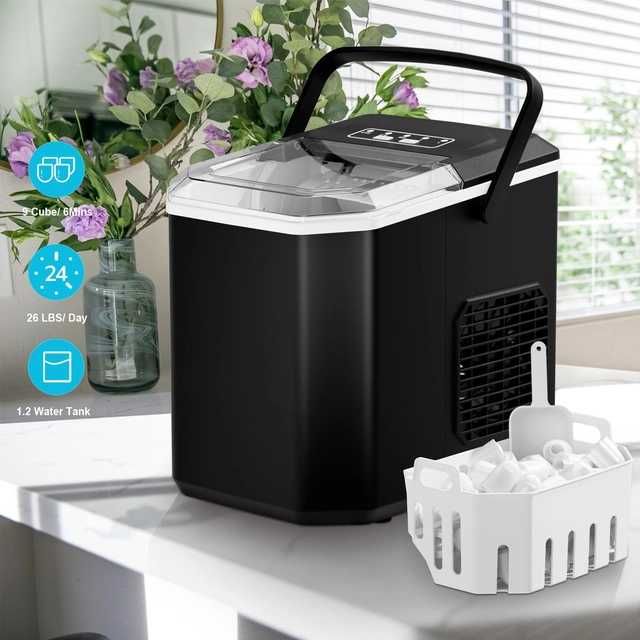 Aparat portabil gheata alb 6 min autocuratare 12kg/zi TRANSP GRATUIT!!