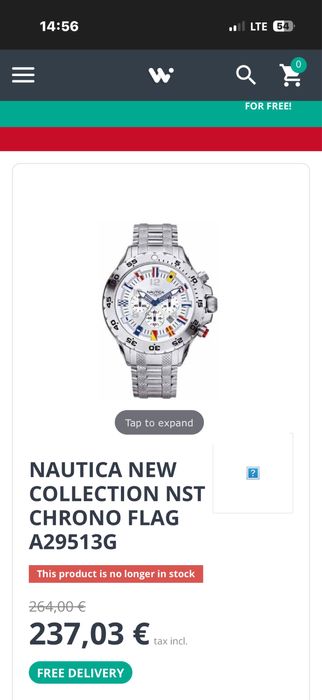 Ceas Nautica ,nou,original !